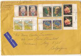 Canada N° 773 X2 + 774 à 775 + 776 X2 + 777 X2 + 778 X2 Obl. Sur Lettre - Storia Postale