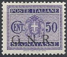 1944 RSI GNR BRESCIA SEGNATASSE 50 CENT MNH ** - RSI141-4 - Strafport