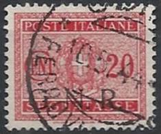 1944 RSI USATO GNR BRESCIA SEGNATASSE 20 CENT VARIETà - RSI145 - Segnatasse