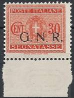 1944 RSI GNR BRESCIA SEGNATASSE 30 CENT MNH ** VARIETà - RSI147-2 - Strafport