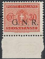 1944 RSI GNR BRESCIA SEGNATASSE 30 CENT MNH ** VARIETà - RSI147-2 - Taxe