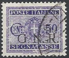 1944 RSI USATO GNR BRESCIA SEGNATASSE 50 CENT VARIETà - RSI148 - Strafport