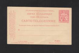 Carte Telegraphique 30 Centimes - Pneumatiques