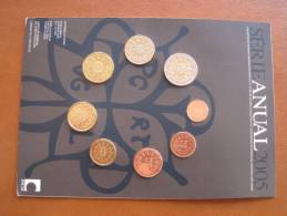 PORTUGAL 2005 Cartera RECTANGULAR Con Serie Euro 8 Monedas , Euroset , Bimetalica 2 , Bimetalic - Italy