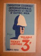 Vignette Exposition Coloniale Internationale Colonies Et Outre Mer Paris 1931 - Other & Unclassified
