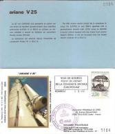 ARIANE V25  Jeu De 3 Enveloppes AP CNES + Pochette Bleue - Europe