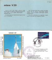 ARIANE V29  Jeu De 3 Enveloppes AP CNES + Pochette Bleue - Europe