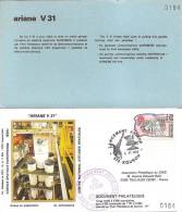 ARIANE V31  Jeu De 3 Enveloppes AP CNES + Pochette Bleue - Europe