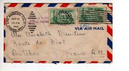 Enveloppe De LOS ANGELES Pour La France  En 1948 Et Retounée  Pour L´affranchissement (scans Recto Et Verso) - Poststempel