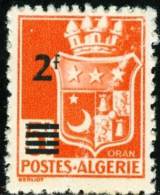 ALGERIA, COLONIA FRANCESE, FRENCH COLONY, STEMMI, 1943, FRANCOBOLLO NUOVO (MLH*), YT 197 - Ungebraucht