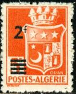 ALGERIA, COLONIA FRANCESE, FRENCH COLONY, STEMMI, 1943, FRANCOBOLLO NUOVO (MLH*), YT 197 - Unused Stamps