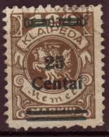 Memel Klaipeda / Y&T No 199 Mi Nr 220 / 30 Euros (Défaut/Mängel) - Memel (Klaïpeda) 1923