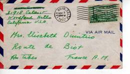 Enveloppe Partie De VAN NUYS CALIFORNIE En 1952 Pour La France  (scans Recto Et Verso) - Postal History