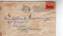 Enveloppe Partie De MARBLEHEAD MASS. Pour Venice Californie En 1947  (scans Recto Et Verso) - Postal History