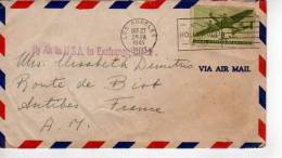 Enveloppe Partie De LOS ANGELES Californie En 1945 Pour La France (scan Recto Et Verso) - Marcophilie