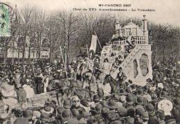 Paris 75  Mi-Carême 1907   Le Char Du XVI Eme Arrondissement  Le Trocadéro - Lots, Séries, Collections