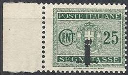 1944 RSI SEGNATASSE 25 CENT MNH ** VARIETà SOPRASTAMPA IN BASSO - RSI115 - Segnatasse