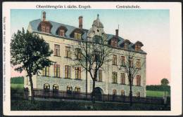 AK Oberrittersgrün Breitenbrunn, Centralschule,  Erzgebirge Sachsen 1908 - Breitenbrunn