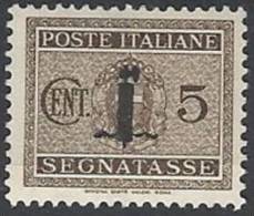 1944 RSI SEGNATASSE 5 CENT MH * - RSI120-6 - Portomarken