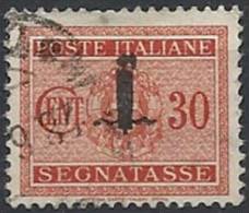 1944 RSI USATO SEGNATASSE 30 CENT - RSI122-2 - Strafport