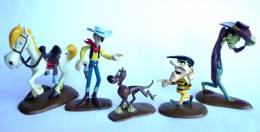 SERIE COMPLETE DE 5 FIGURINES PRIMES CASINO - LUCKY LUKE MORRIS 2007 - Autres & Non Classés