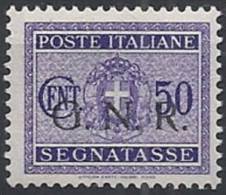 1944 RSI GNR BRESCIA I TIRATURA SEGNATASSE 50 CENT MNH ** - RSI113-5 - Postage Due
