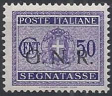 1944 RSI GNR BRESCIA I TIRATURA SEGNATASSE 50 CENT MNH ** - RSI113-5 - Taxe