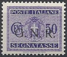 1944 RSI GNR BRESCIA I TIRATURA SEGNATASSE 50 CENT MNH ** - RSI113-8 - Postage Due
