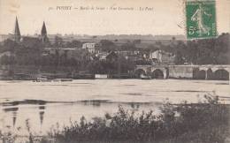 Dép. 78 - POISSY. - Bords De Seine - Vue Générale - Le Pont  Voyagée 1916. Ed. Abeille, Asnières N°30 - Poissy