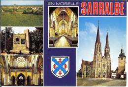 57 - Moselle -  SARRALBE - La Cathédrale De La Sarre - Vue Générale - Format 10,4  X  14,9 - Sarralbe