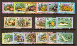 Tuvalu 1979 Yvertn° 93-110 *** MNH Cote 21,50 Euro  Poissons Vissen Fish 20 Cent Manque ( Cote 0,50 Euro ) - Tuvalu (fr. Elliceinseln)
