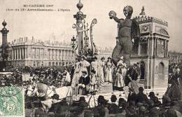 Paris 75  Mi-Carême 1907   Le Char Du IX Eme Arrondissement  L'Opéra Méphistophèlès - Lots, Séries, Collections