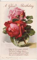 Carte Postale Fantaisie - C.KLEIN - Bouquet  De  FLEURS - ROSES - 2 SCANS- Illustrateur -Texte Anglais - - Klein, Catharina