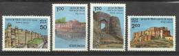 INDIA,1984 ,FORTS OF INDIA, Complete Set, Yvert 813/16.,MNH,(**) - Neufs