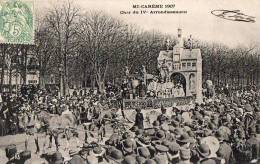 Paris 75  Mi-Carême 1907   Le Char Du IV Eme Arrondissement - Lots, Séries, Collections