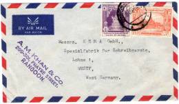 BURMA / MYANMAR - AIR MAIL COVER TO GERMANY 1958 - Myanmar (Birmanie 1948-...)