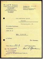 Zwickau 1944  , Arzt-Rechnung Operation - Frauenarzt Dr. Med. W. Assmann - 1900 – 1949