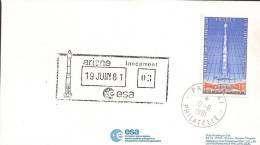 ARIANE L03 Enveloppe Illustrée + Cachet Officiel Oblitération PARIS Du 19/6/1981 - Europe