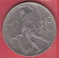 ITALY  #50 LIRE FROM YEAR 1972 - 50 Liras