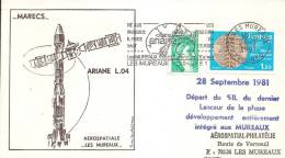 ARIANE L04 Enveloppe Illustrée  Oblitération LES MUREAUX Du 28/9/1981 - Europe
