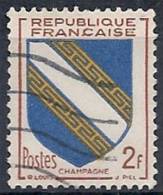 1953 FRANCIA USATO STEMMI DI PROVINCE FRANCESI 2 F - FR596 - 1941-66 Stemmi E Stendardi