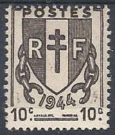 1945-47 FRANCIA STEMMA 10 CENT MH * - FR567 - 1941-66 Coat Of Arms And Heraldry