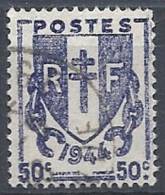 1945-47 FRANCIA USATO STEMMA 50 CENT - FR567 - 1941-66 Coat Of Arms And Heraldry