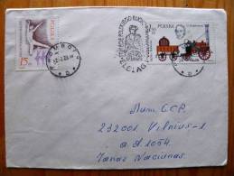 Cover Sent From Poland To Lithuania USSR, 1987 Special Cancel G.Stephenson Transport, Ballet - Lettres & Documents