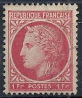 1945-47 FRANCIA USATO CERERE CON ALLORO 1 F - FR567-2 - 1945-47 Ceres De Mazelin