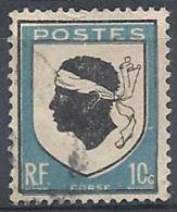 1946 FRANCIA USATO STEMMI DI PROVINCE FRANCESI 10 CENT - FR577 - 1941-66 Escudos Y Blasones