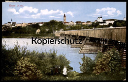 ALTE POSTKARTE ENNS HOLZBRÜCKE KINDER CHILDREN ENFANTS 1915 OBERÖSTERREICH Österreich Austria Ansichtskarte Postcard - Enns