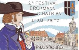 57 - Moselle -  PHALSBOURG - 2ème Festival Erckmann Chatrian - Tirage à  3000 Ex  -  Format  10  X  15 Naviliat BERGHEIM - Phalsbourg