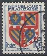 1949 FRANCIA USATO STEMMI DI PROVINCE FRANCESI 10 CENT - FR589 - 1941-66 Stemmi E Stendardi