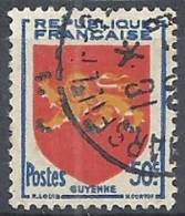 1949 FRANCIA USATO STEMMI DI PROVINCE FRANCESI 50 CENT - FR589 - 1941-66 Stemmi E Stendardi